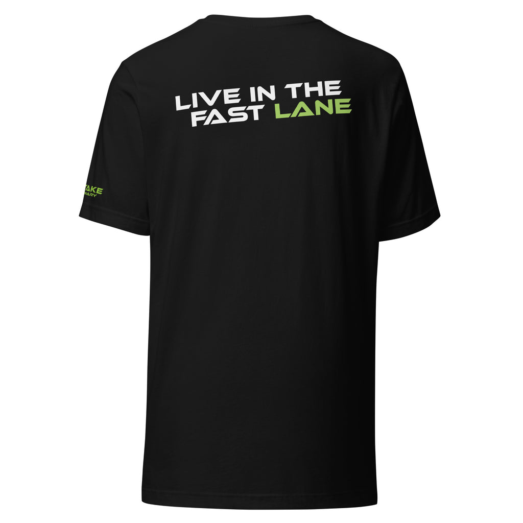 "LIVE IN THE FAST LANE" Performance T-Shirt.